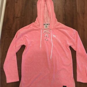 Victoria's Secret Pink Lace-Up Hoodie